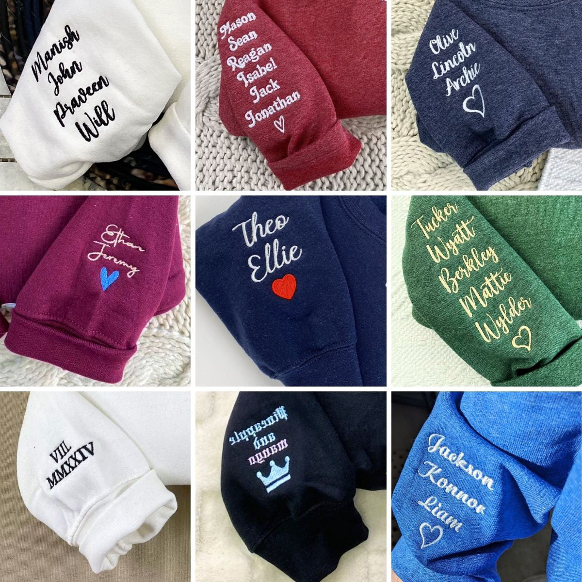 Custom Initials Embroidered Sweatshirt & Hoodie – Personalized Graduation & Back to School Gift
